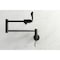 Kingston Brass KS4100DFL Wall Mount Pot Filler, Matte Black KS4100DFL - alternate 2